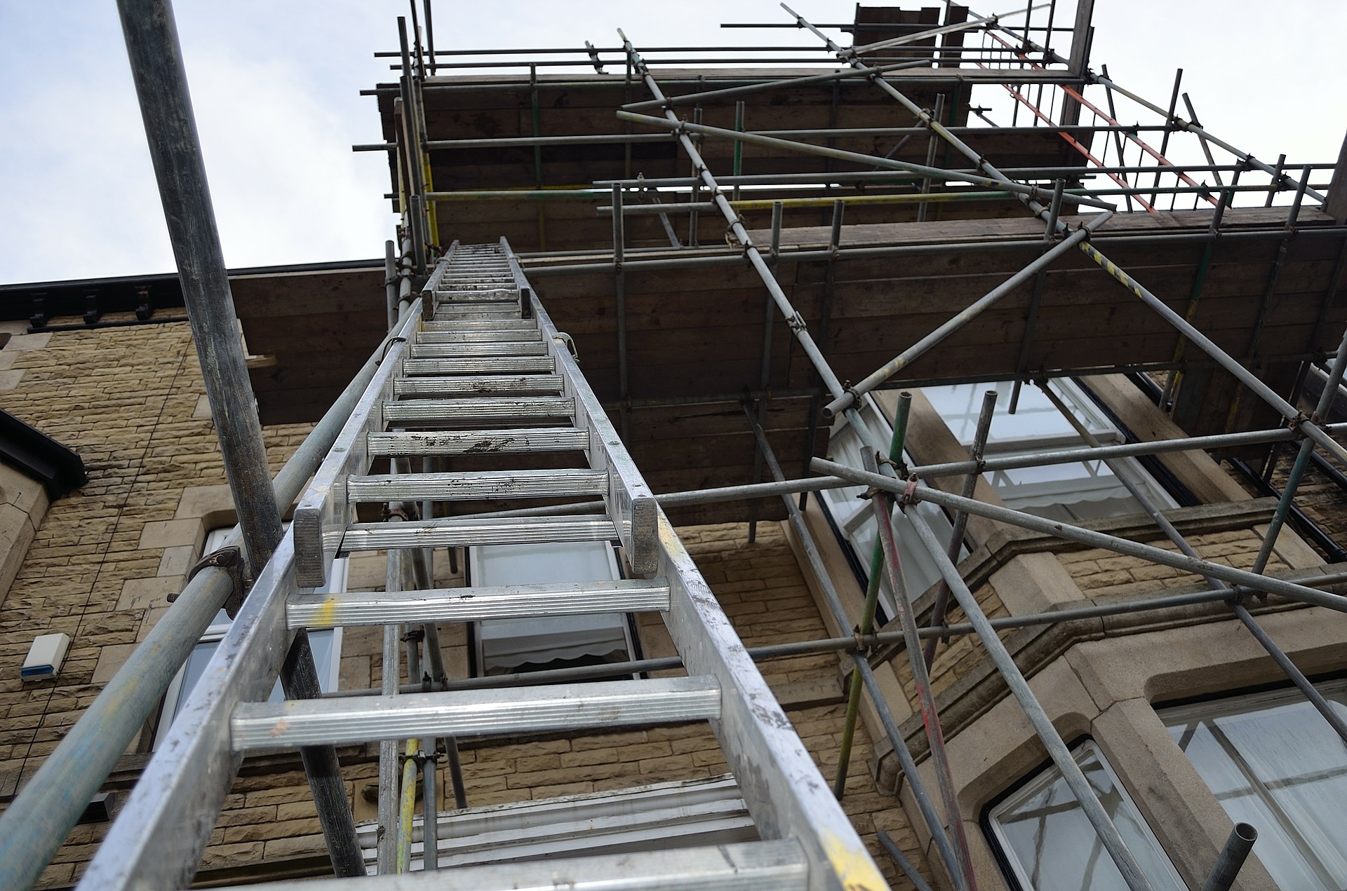 ladder and scaffolding
